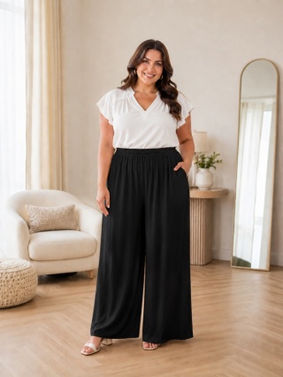 Spodnie wiskozowe plus size Luna